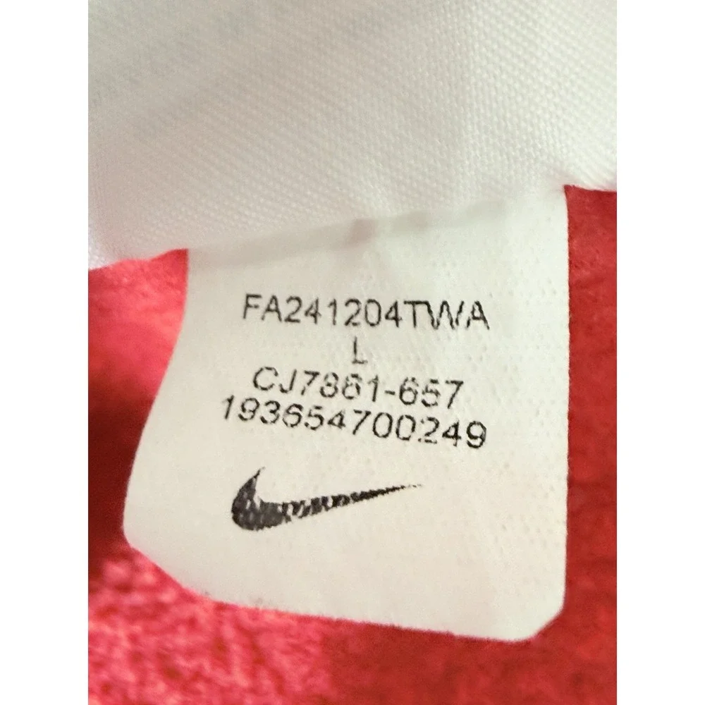 Nike Sportswear Boys Hoodie Large Red White Gray Swoosh Pullover CJ7861-657 READ